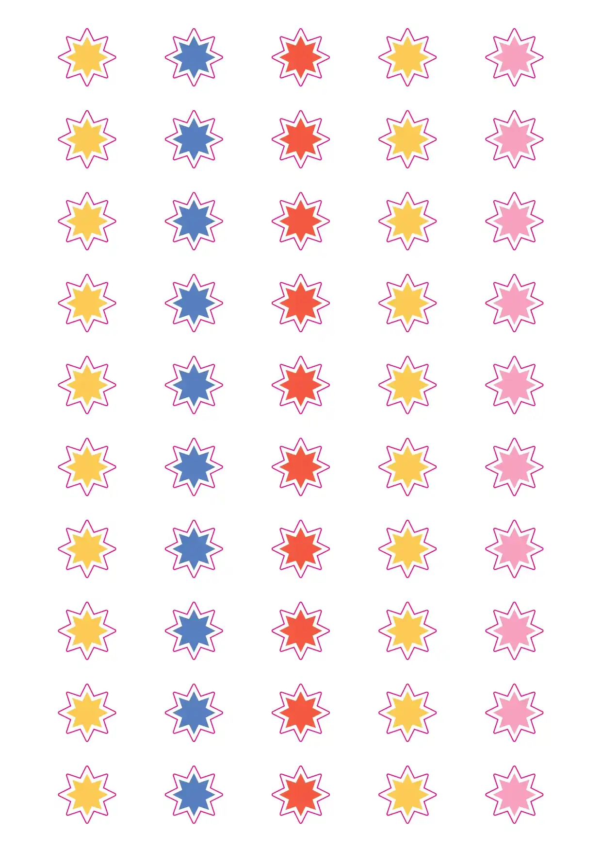 Leporello Advent Calendar 2026 - Star Stickers