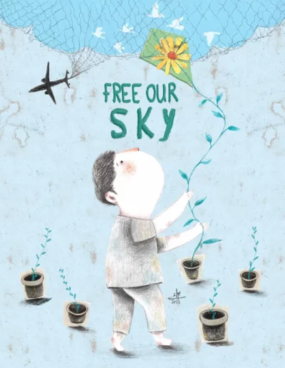 Baraa Awook illustrazione Free Our Sky
